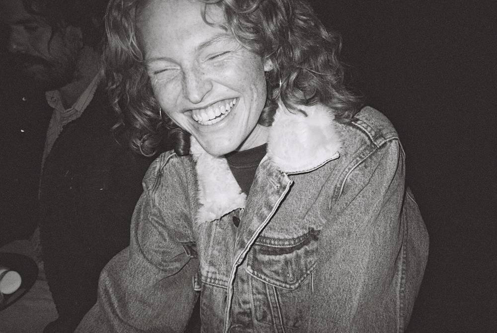 White Claw smiles in jean jacket picture by Brit Phelan