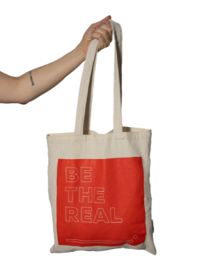 be the real tote bag by brit phelan