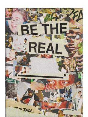 be the real collage print